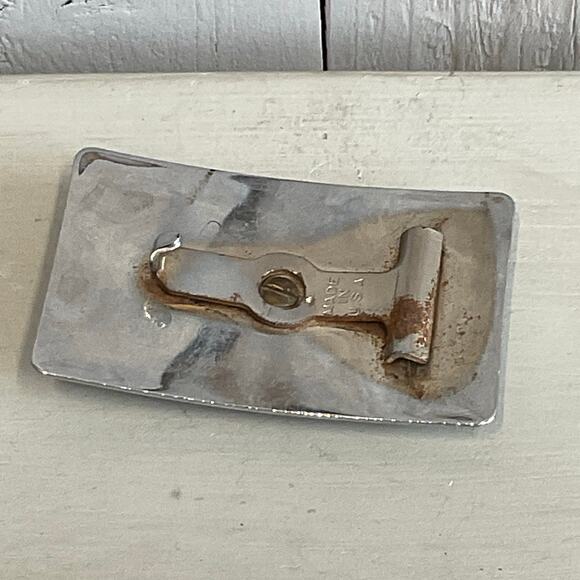 Three Horses Equestrian Western Belt Buckle Vintage USA Rodeo Cowboy Horse Lover - Picture 4 of 6